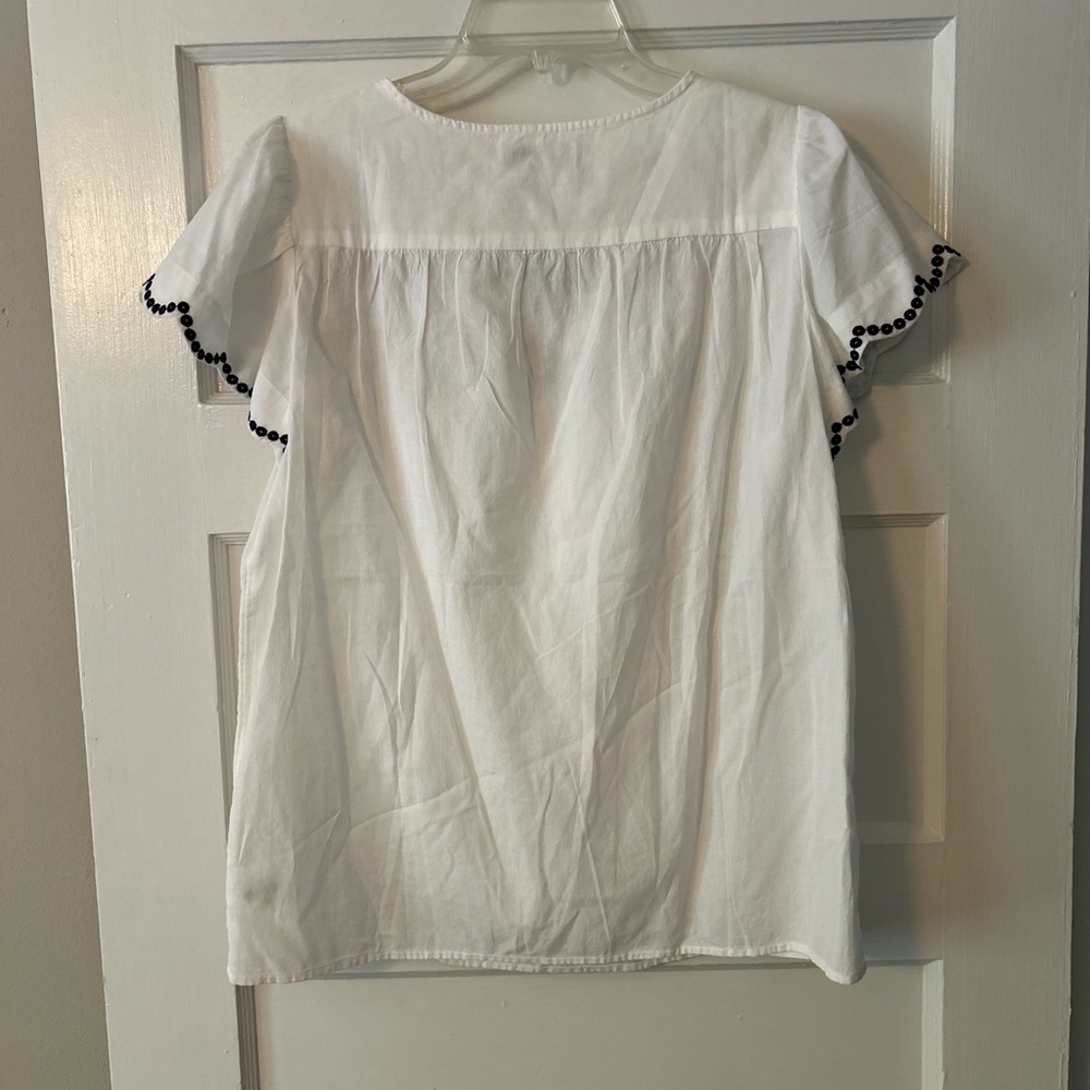 NWT Kim Rogers white eyelet top, S - Picture 2 of 5